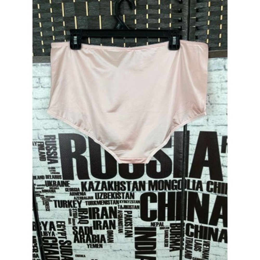 Torrid Plus 4 Satin Blush Pink Side Mesh Inlay Brief Panties - Picture 2 of 4